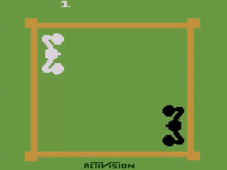 Boxing [Blue Label] title screen for Atari 2600